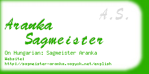 aranka sagmeister business card